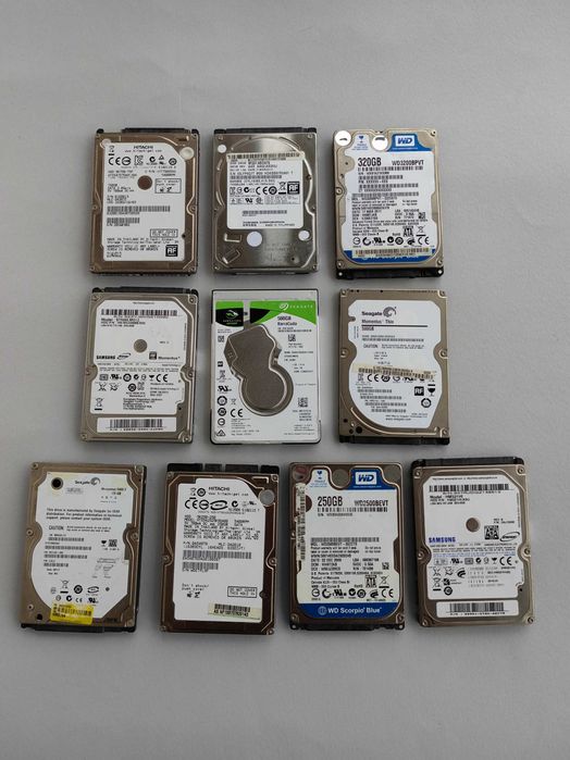 Лот жестких дисков 10 штук 2.5 sata