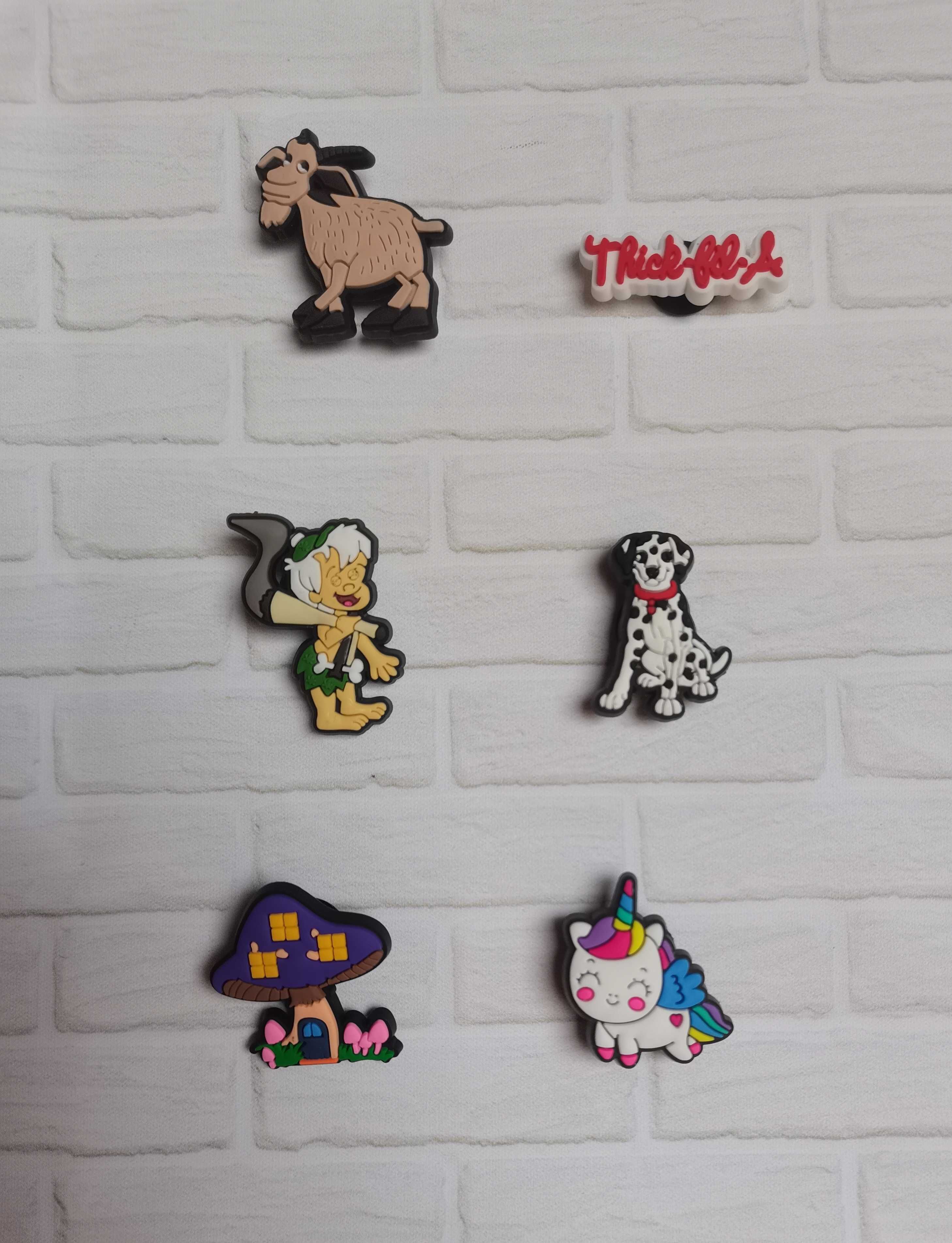 Charmsy, przypinki do butów Crocks - różne, mix (6 sztuk) 1