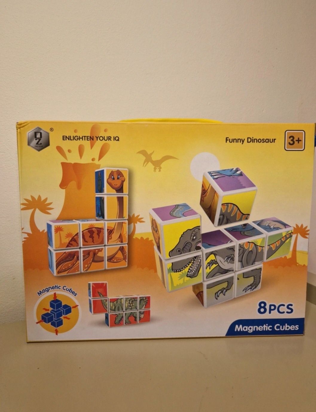 Puzzle klocki   magnetyczne  Montessori 8 elementów