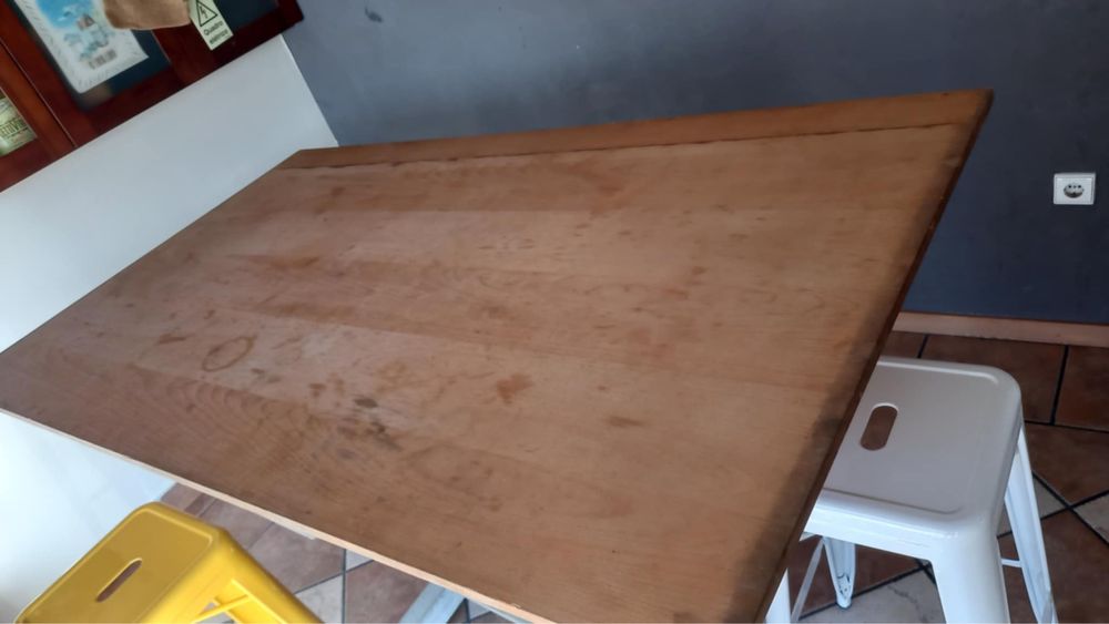 Estirador e bancos industrial vintage