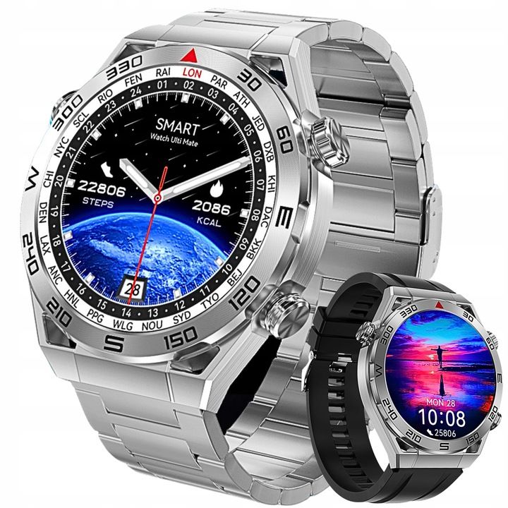 Smartwatch Męski Dt Ultramate Menu Polke 360x360 Wodoodporny Rozmowy P