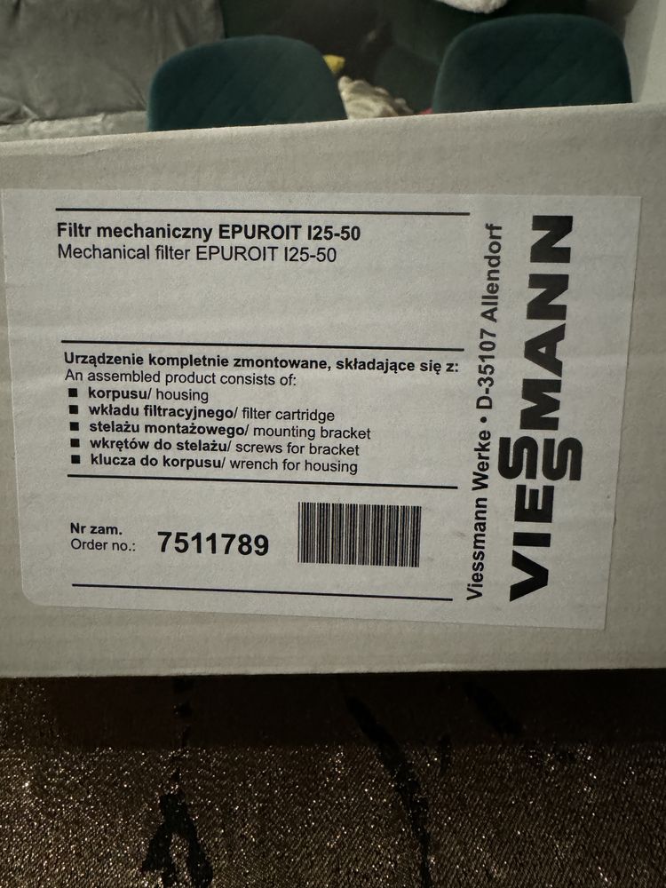 Filtr mechaniczny Viessmann I25-50 + wkład sznurkowy PP50 (NOWE)