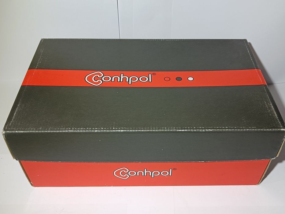 Skórzane Buty Męskie CONHPOL Rozmiar 43, Bordo, Derbies/Wizytowe