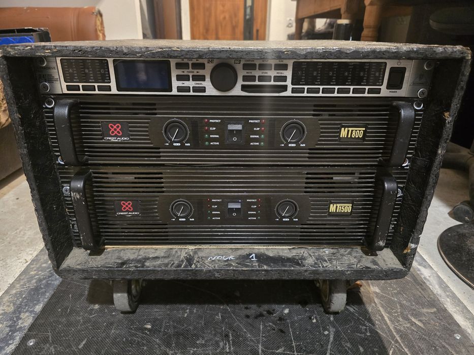 Crest audio mt800 mov audio mt1500 mow audio końcówka mocy case rack 6