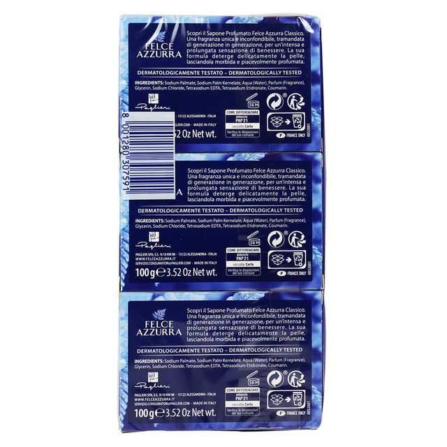 Zestaw 3x Mydło Felce Azzurra classico 100 g