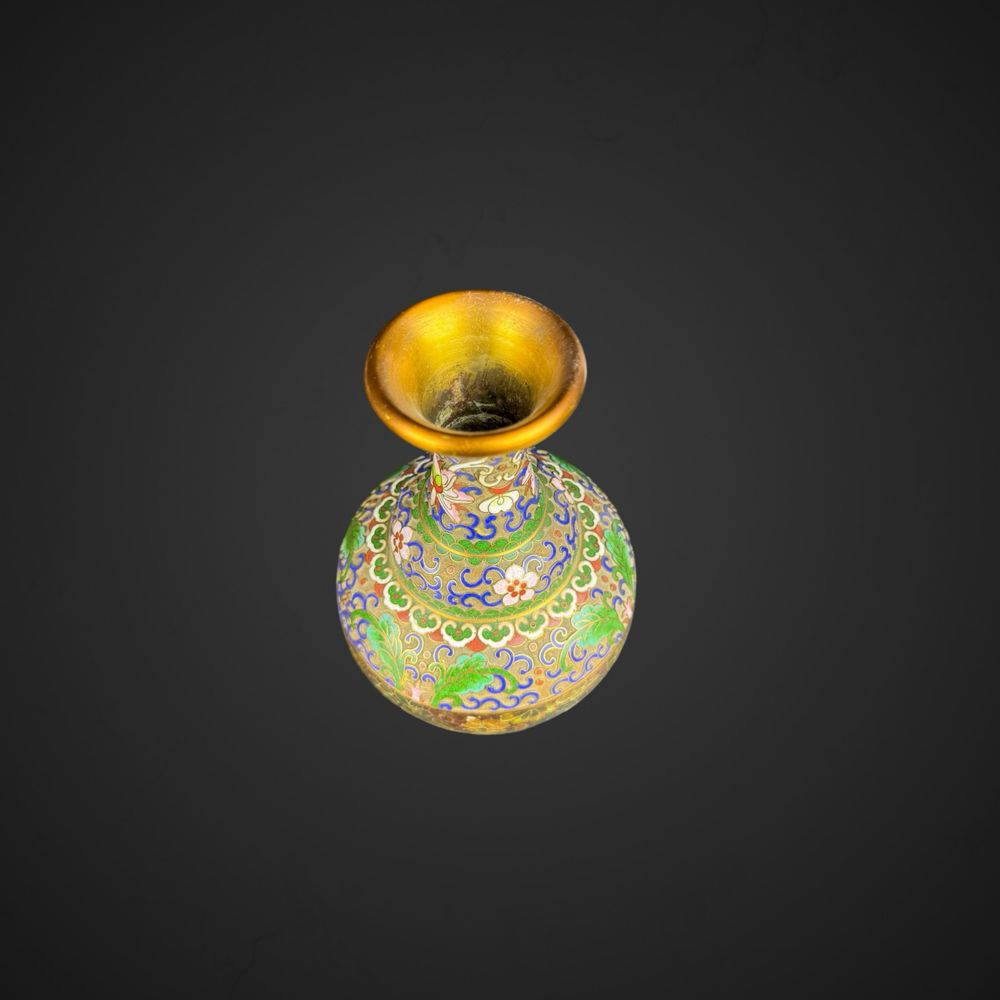 Wazon chiński emaila cloisonne kwiaty B4/06205