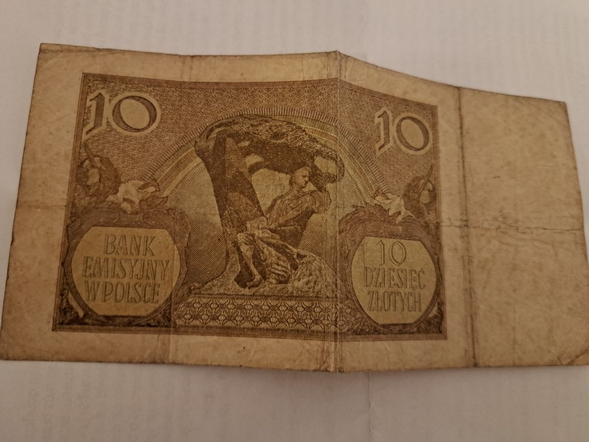 Banknot 10 Dziesięć Złotych Bank Emisyjny W Polsce 1 Marca 1940