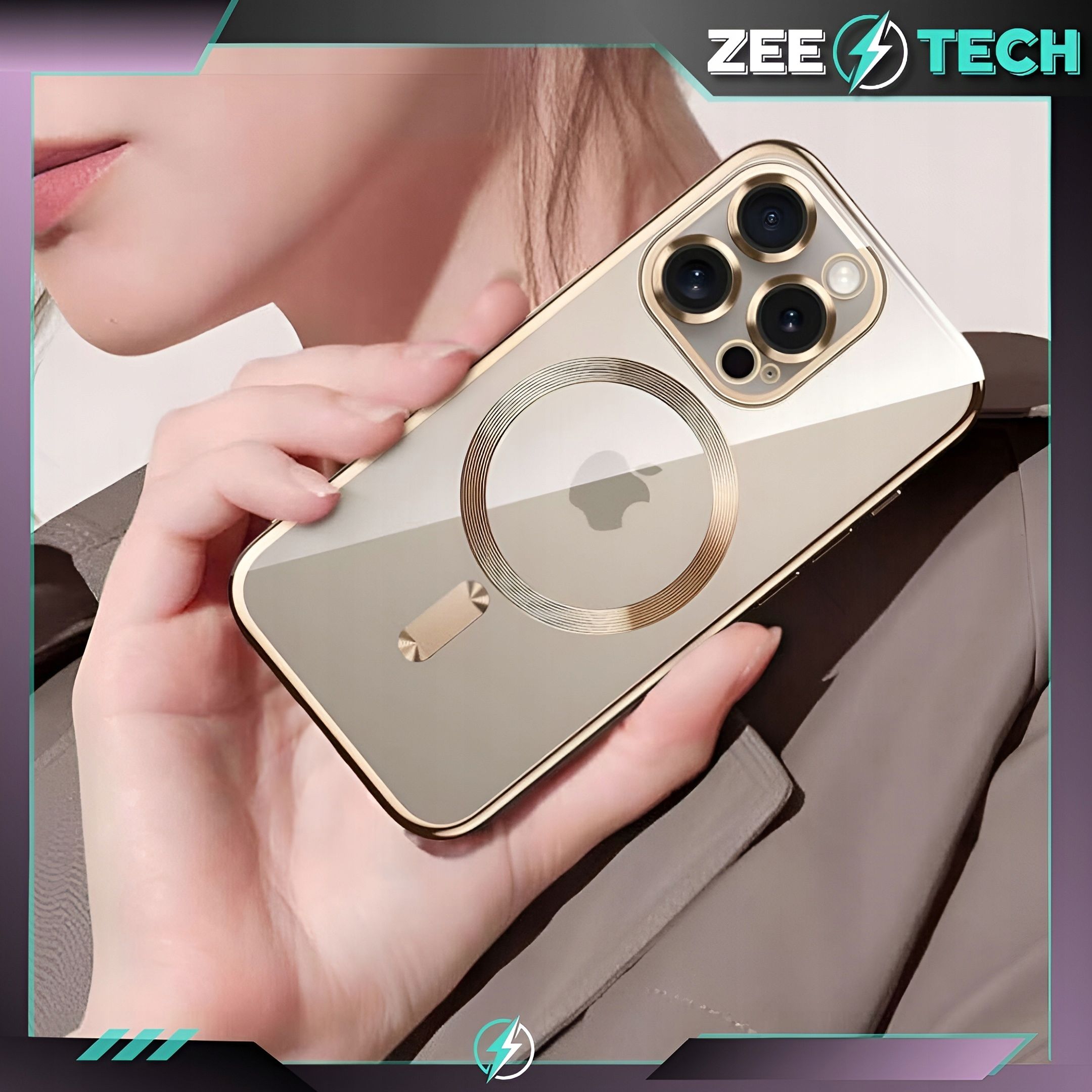 Etui Do Iphone 15 Pro Magsafe Case Pokrowiec Obudowa Osłona + Szkło