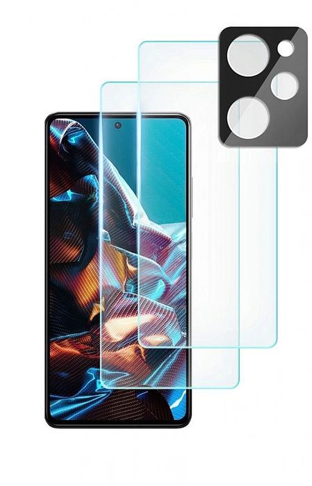 2x Szkło Hartowane + Szkło na Obiektyw Braders do Xiaomi Poco X5 Pro 5
