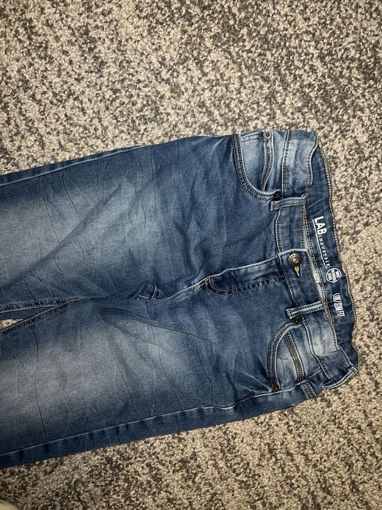 spodnie jeans chłopiec 164 cm regulowany pas miękkie