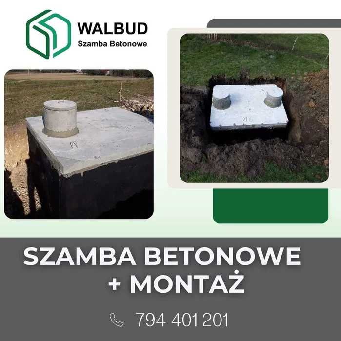 Szambo z WYKOPEM Zbiornik Betonowy Zbiorniki na Szamba Wodę Deszczówkę
