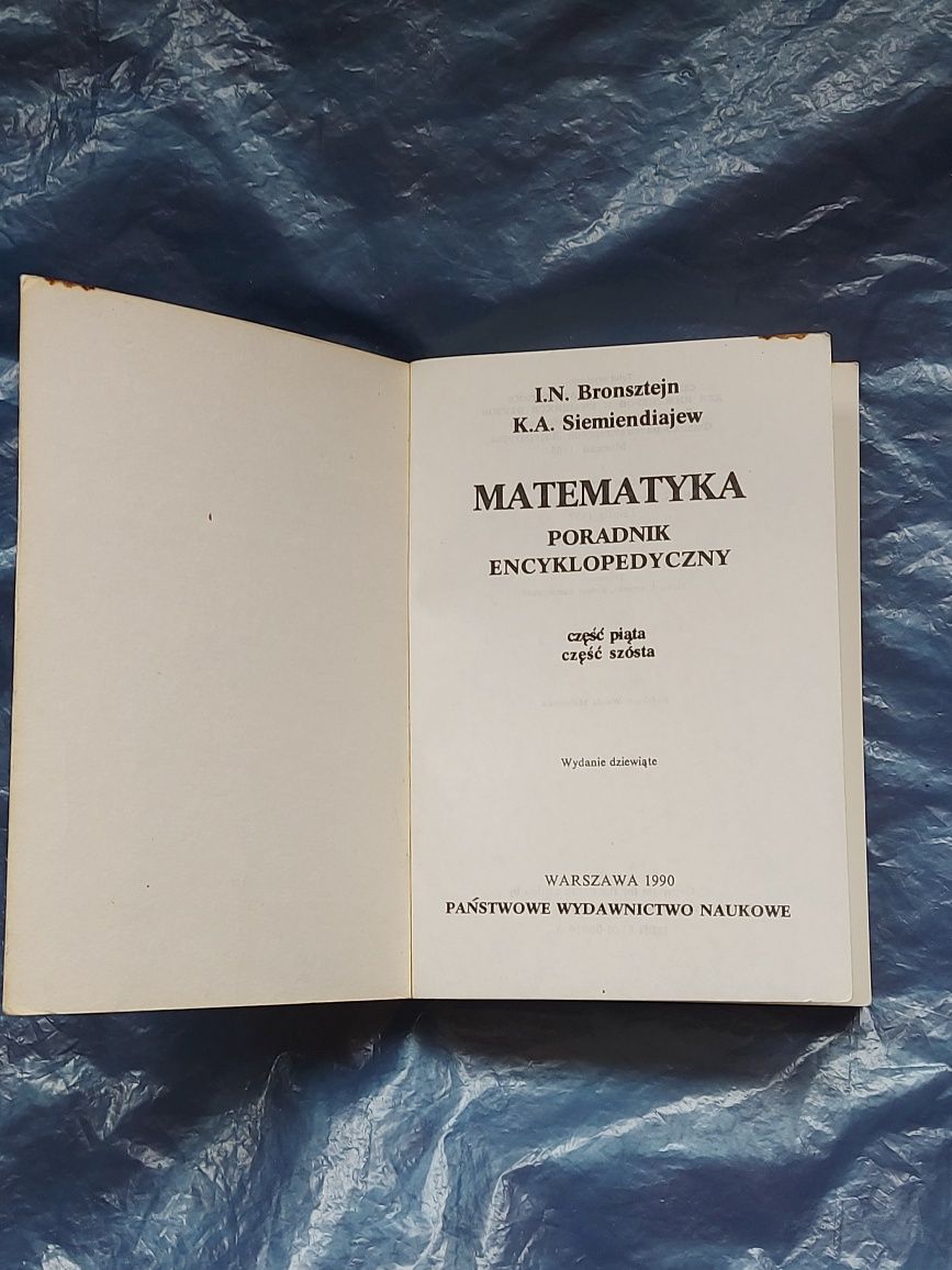 Książka Matematyka poradnik Encyklopedyczny 1990r