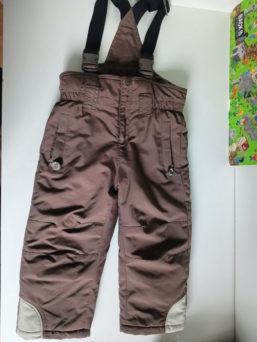 Spodnie narciarskie, zimowe r 98, Gluck fashion, brązowe, unisex