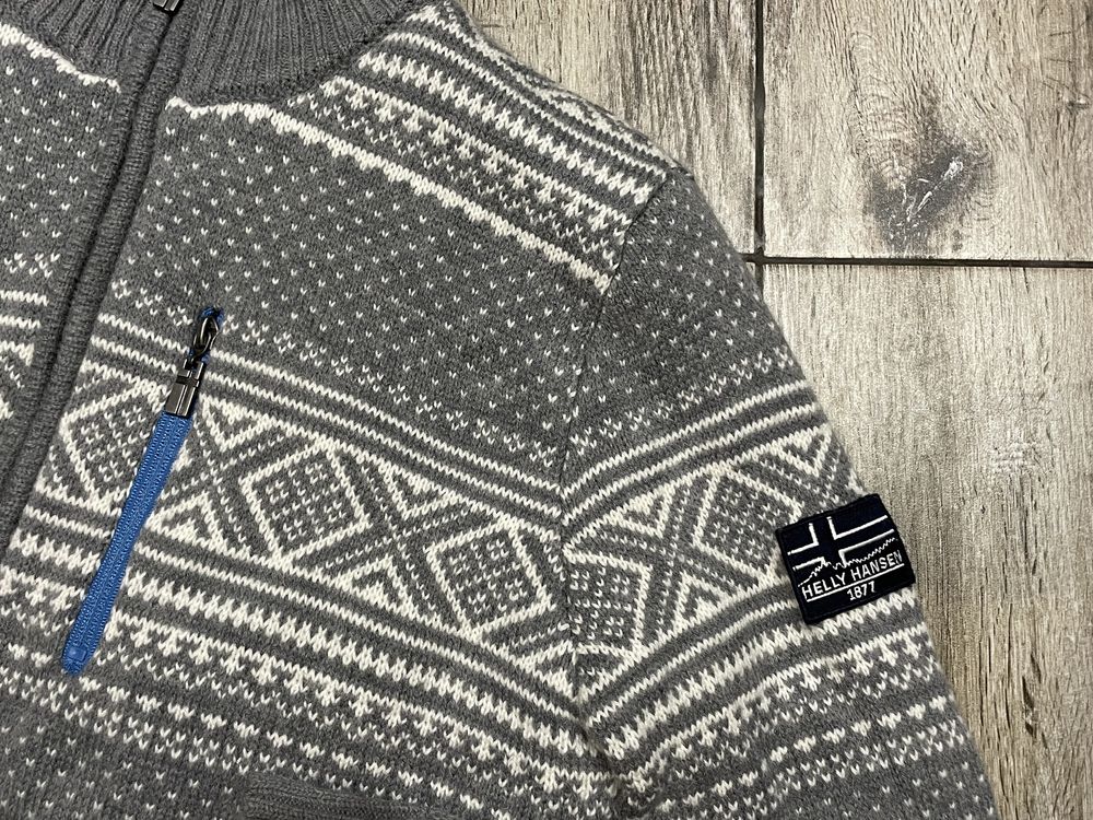 Męski sweter HELLY HANSEN Norweski Styl Wełna Wool na Polarku roz M