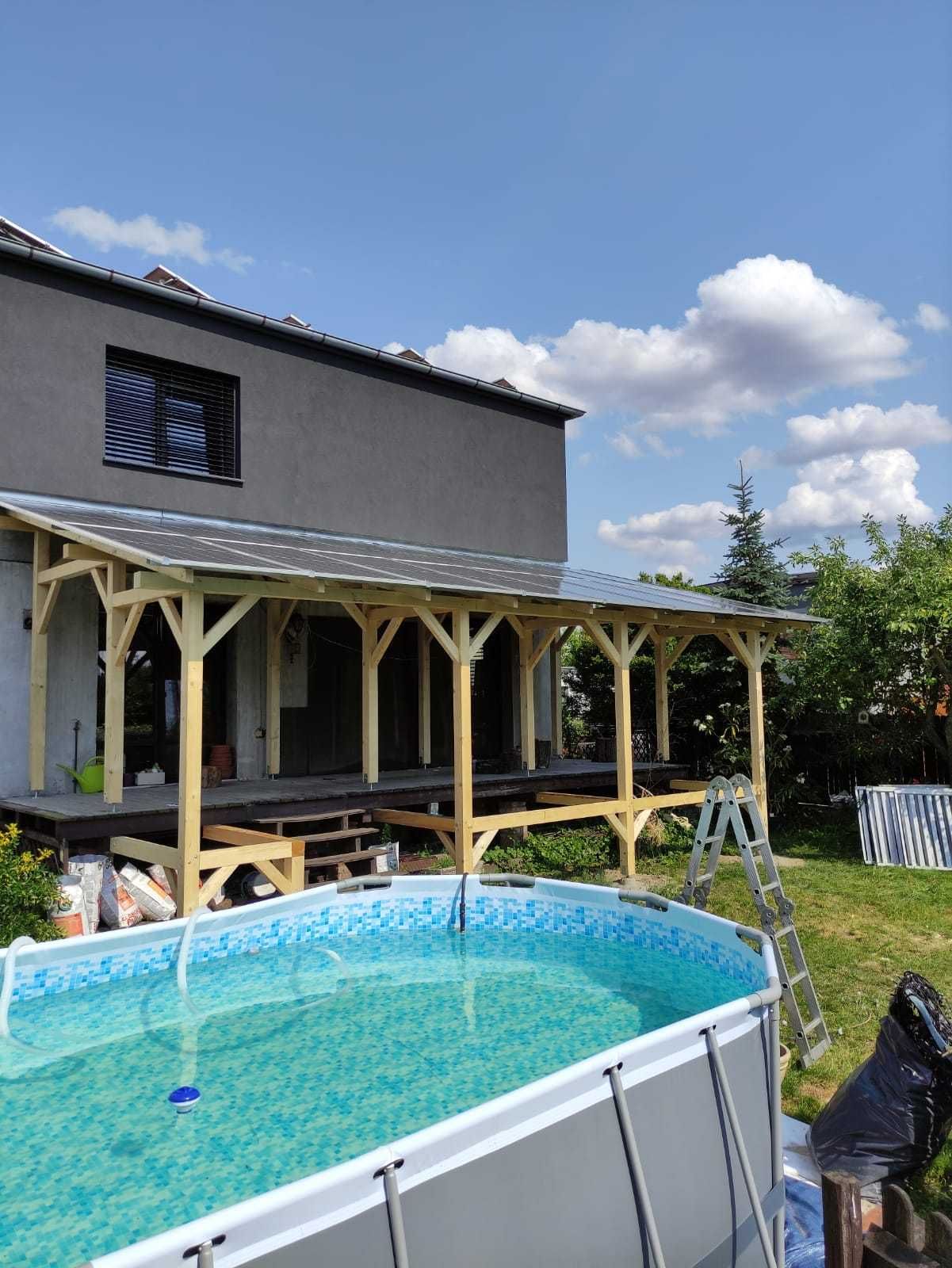 Wiata, Carport z fotowoltaiką 10,35 kWp i magazynem energii 5 kWh!