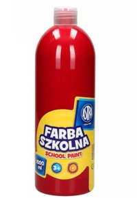 Farba szkolna czerwona ciemna 1000ml ASTRA