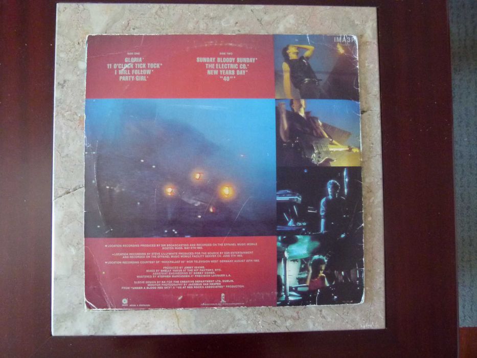 Lp vinil 33 rpm U2 live under a blood red sky