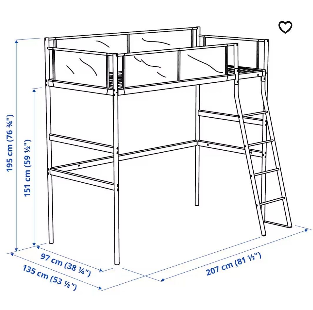Łóżko piętrowe VITVAL Ikea