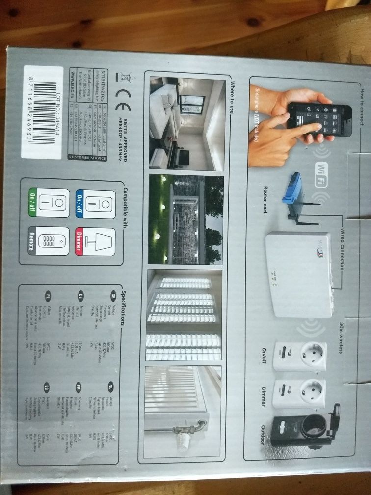 Gniazda zdalnie sterowane plus centralka Ethernet Smart Home HE840ipdo