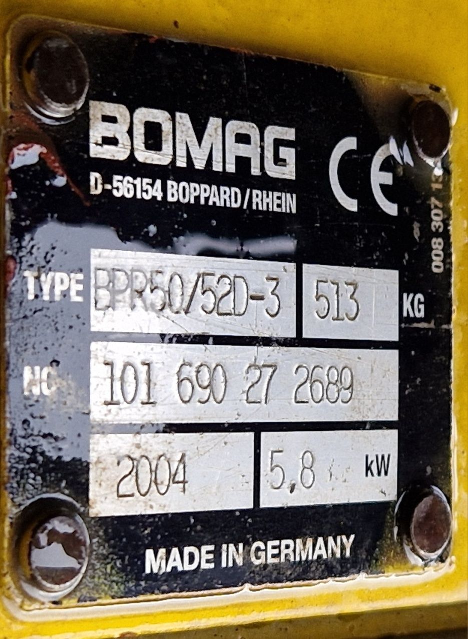Zagęszczarka Bomag BPR 50/52D-3 rewersyjna 513 kg Diesel
