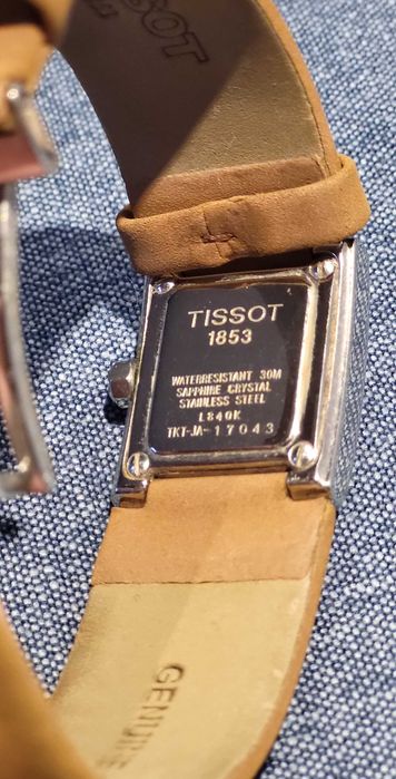 Zegarek TISSOT damski-oryginał Swiss watch, pasek jasny brąz- cena!