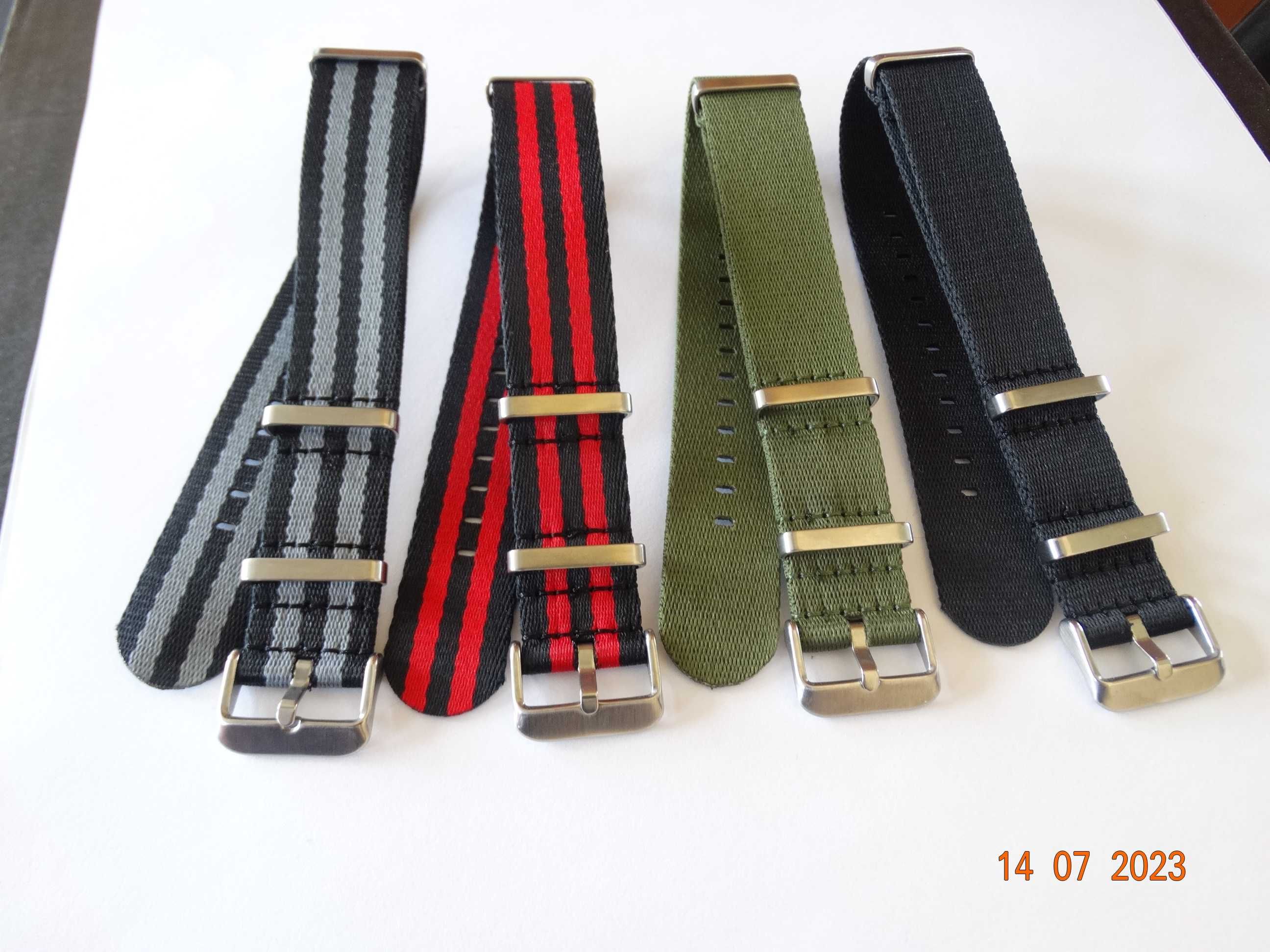 Pasek nylonowy NATO 20mm do zegarka solidne klamry okucia
