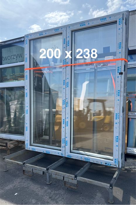 Okno tarasowe PCV 200 x 240 nowe i inne!