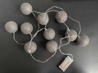Cotton balls szare lampki