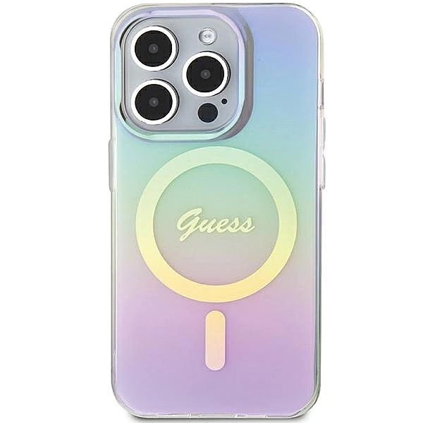 Etui Guess IML Iridescent MagSafe na iPhone 15 Pro Max 6.7" - fioletow