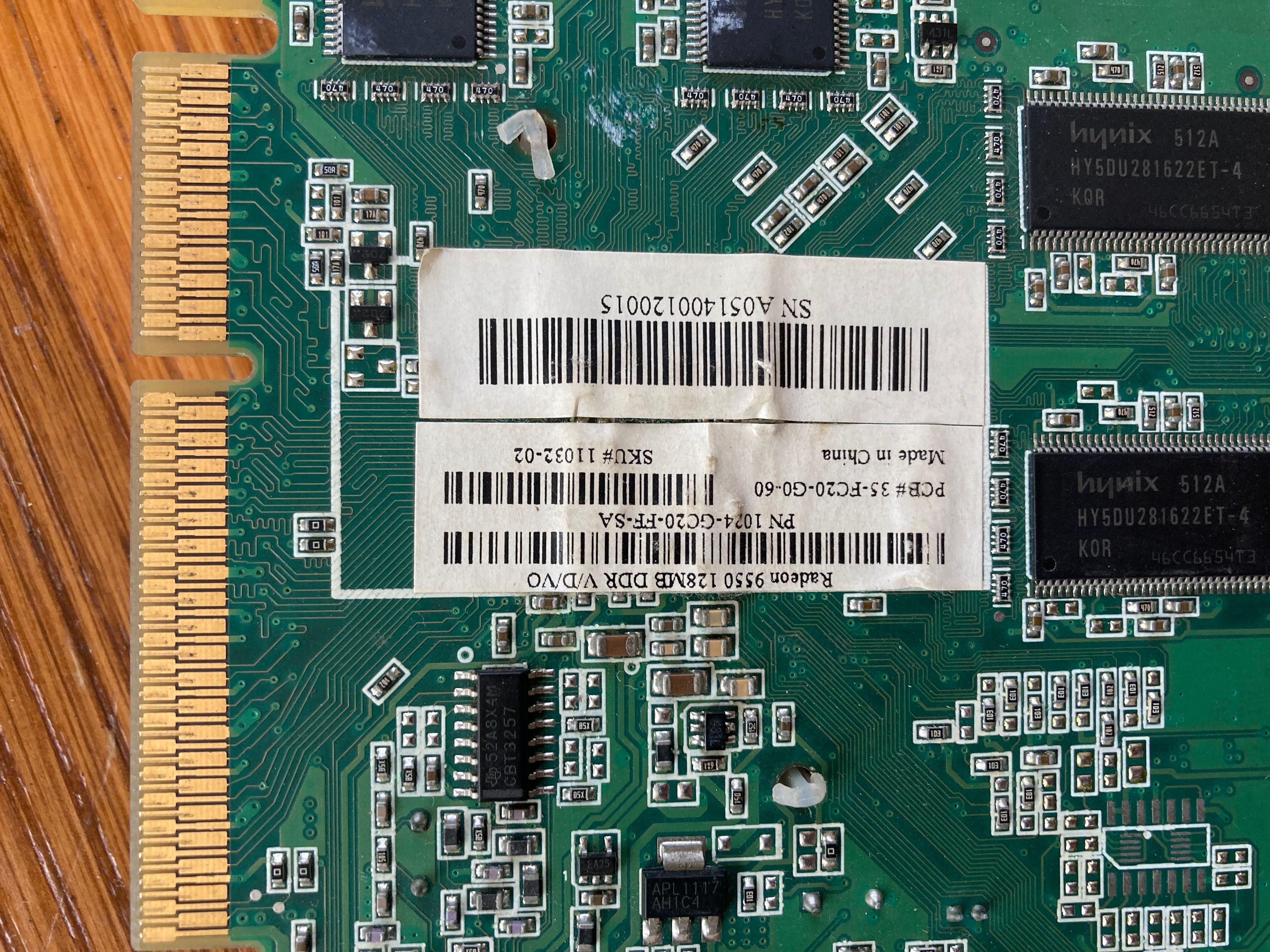 Karta graficzna radeon 9550. DDR 126Mb