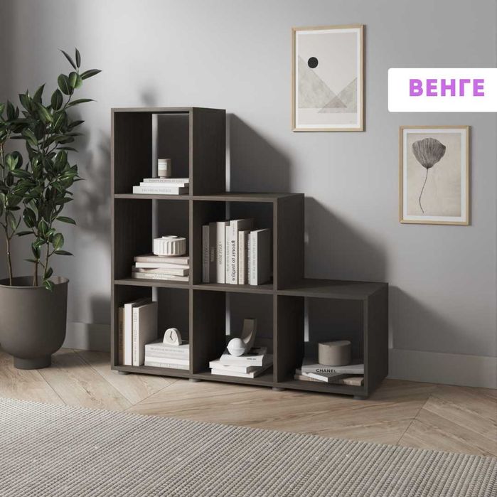 ГАРАНТІЯ 1 РІК‼️ | Стелаж кутовий з комірками  Полиця для книг сходи