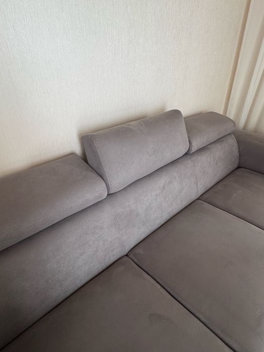 Сірий диван  Frankof. Модель Martyn (розкладний з спальним місцем)