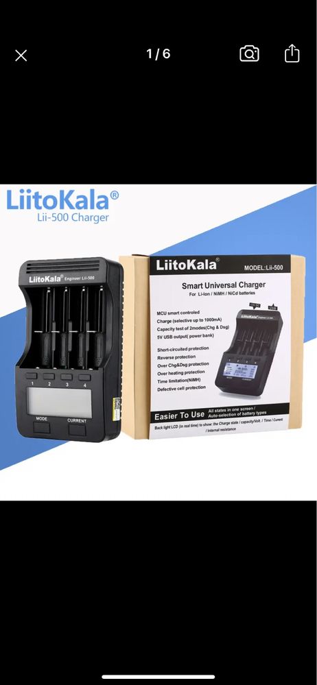Liitokala Lii-500 якісний універсальний зарядний пристрій