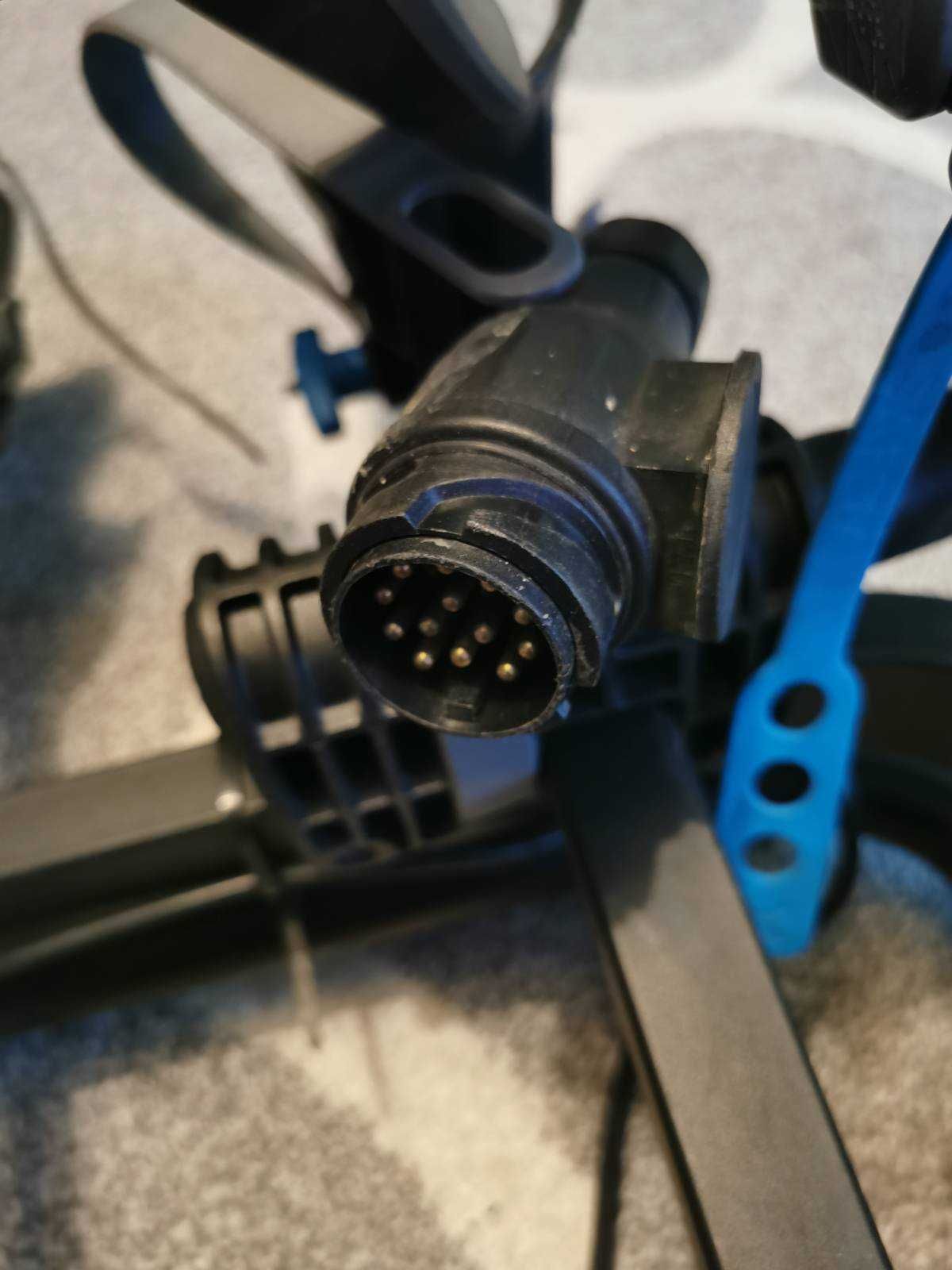 Bagażnik rowerowy na hak, uchylany 3 rowery, BTWIN 13 pin zamek