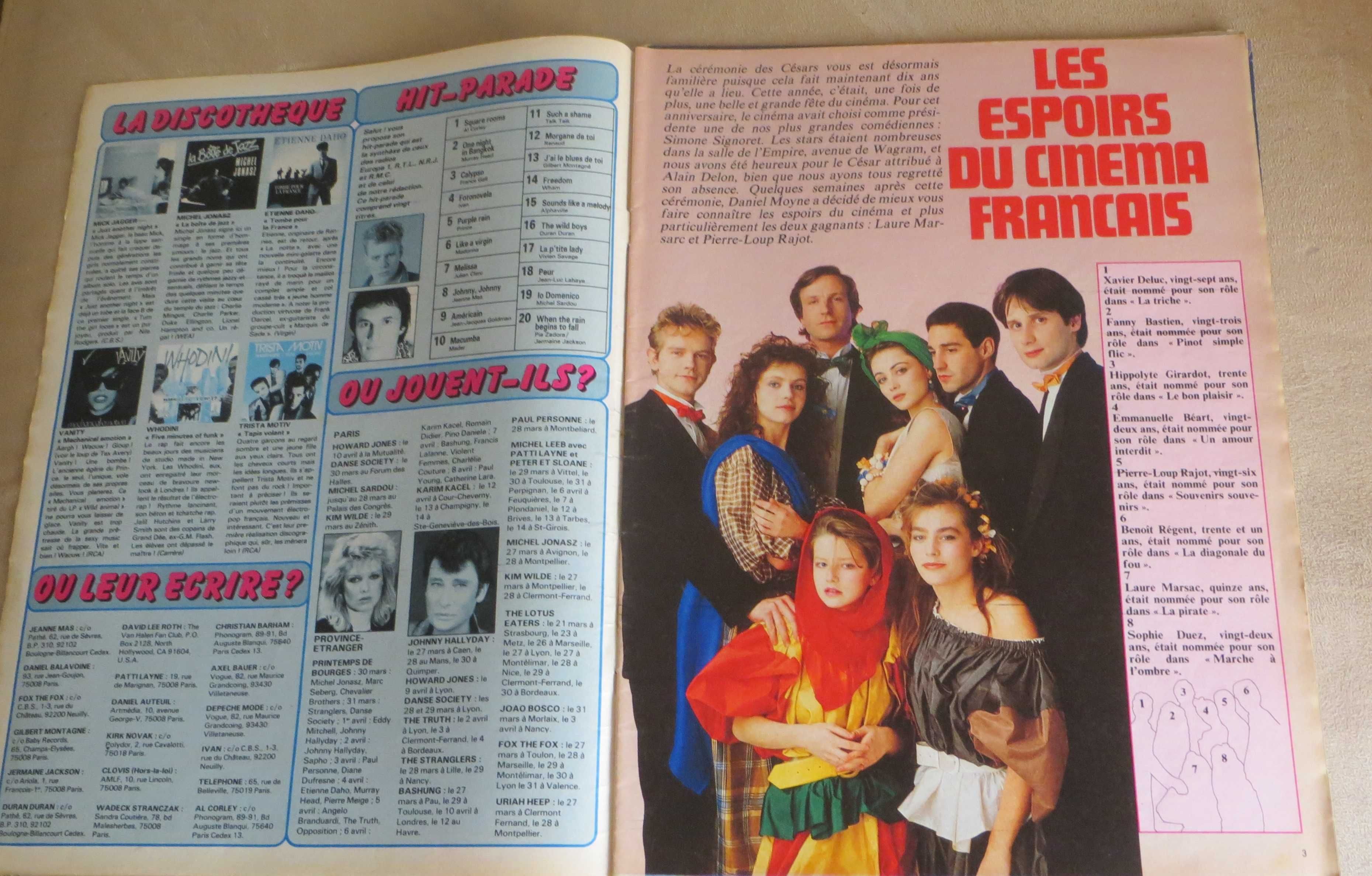 Revista Salut Música anos 80 Dueto Daniel Balavoine e Mas