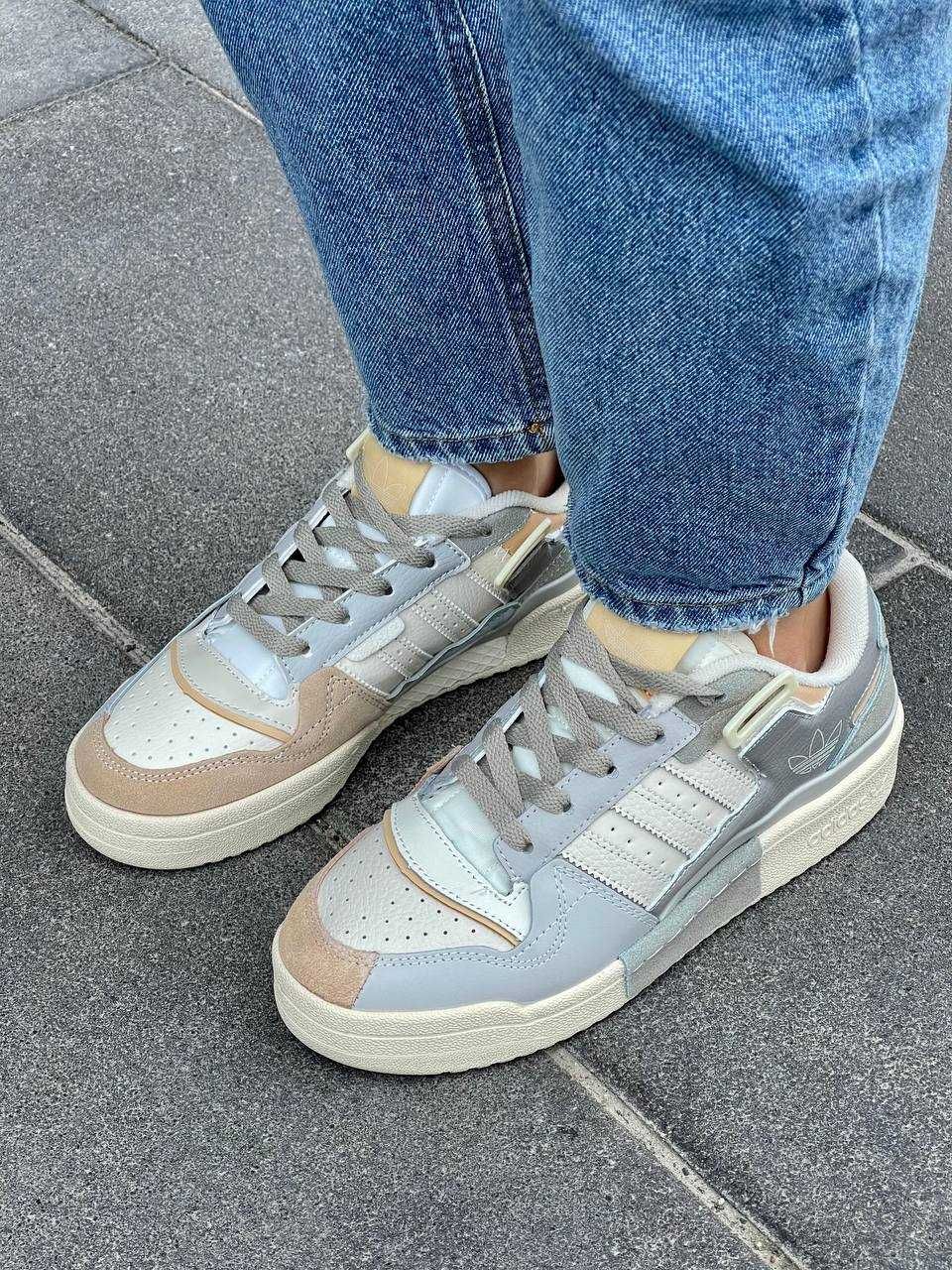 Жіночі кросівки Adidas Forum Exhibit Low Beige Grey (36-40 р.)