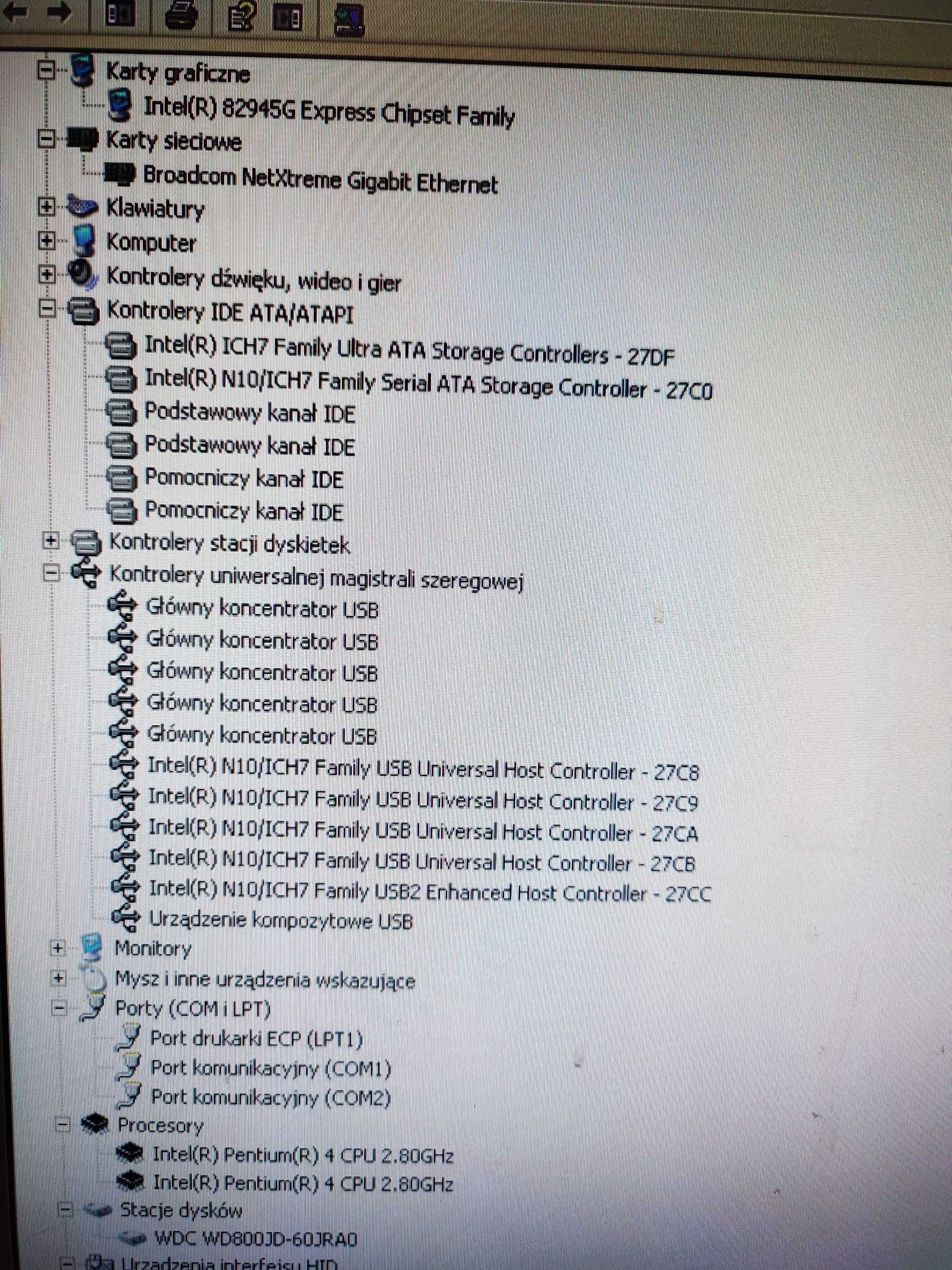 Komputer HP Compaq dc7600 SFF z monitorem LG  Flatron L1718S