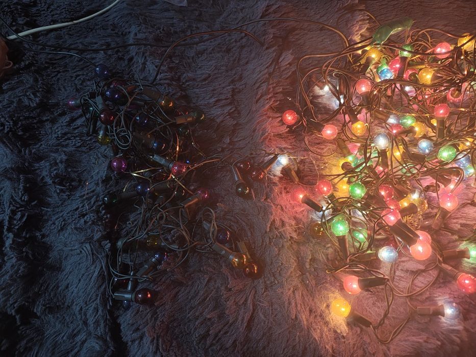 Świąteczne światełka choinkowe PRL