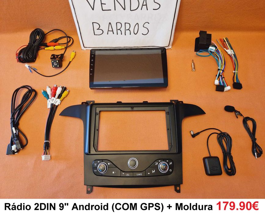 (NOVO) Rádio 2DIN • Ford S-MAX (2006 a 2011) • Android GPS [4+32GB]