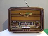 Radio solar akumulator prąd baterie retro na pilota głośnik bluetooth