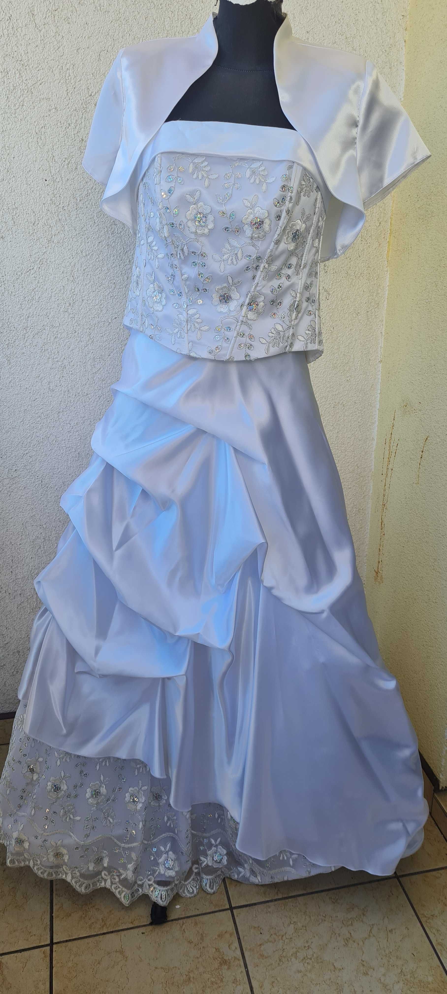 Suknia ślubna biała  r S/M