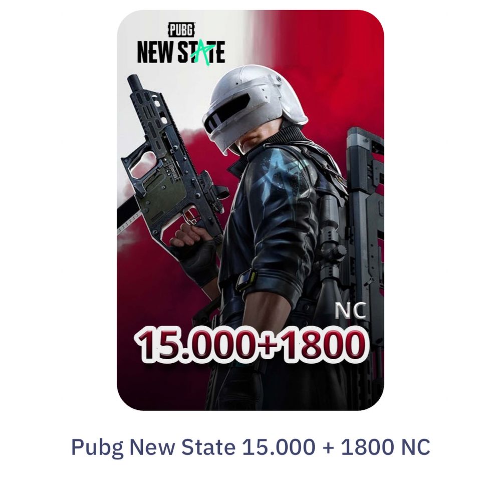 Поповнення Pubg New State 15000 + 1800 NC