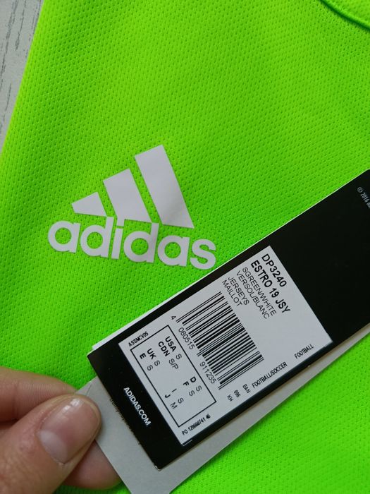 Nowa! Oryginalna Adidas koszulka piłkarska S męska limonkowa (235)