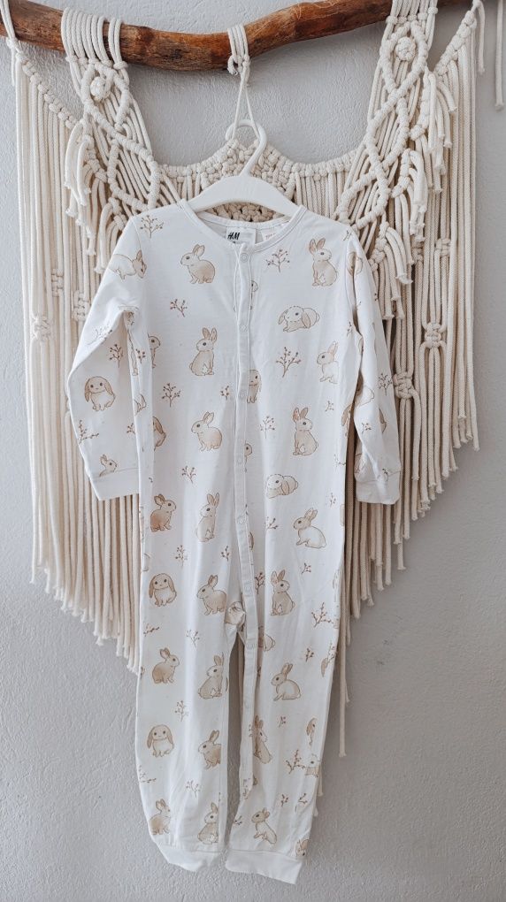 H&M śpiochy pajac pajacyk piżama zestaw set roz.98