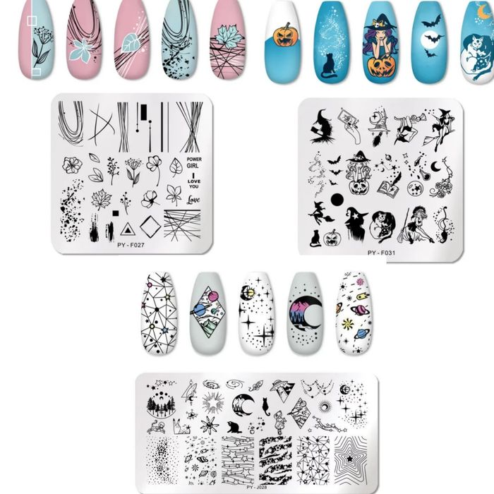Стэмпинг пластины. Наклейки для ногтей