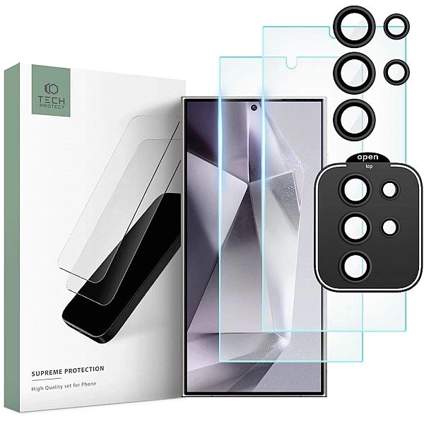 Zestaw Tech-Protect Supreme Set na Samsung Galaxy S24 Ultra 2x szkło h