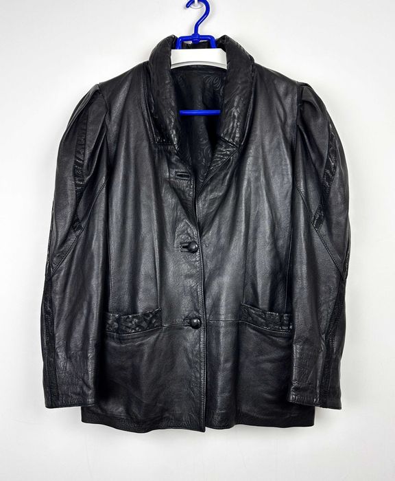 łaszcz skórzany OPIUM ALTERNATIVE GOTH damski krótki kurtka r. L