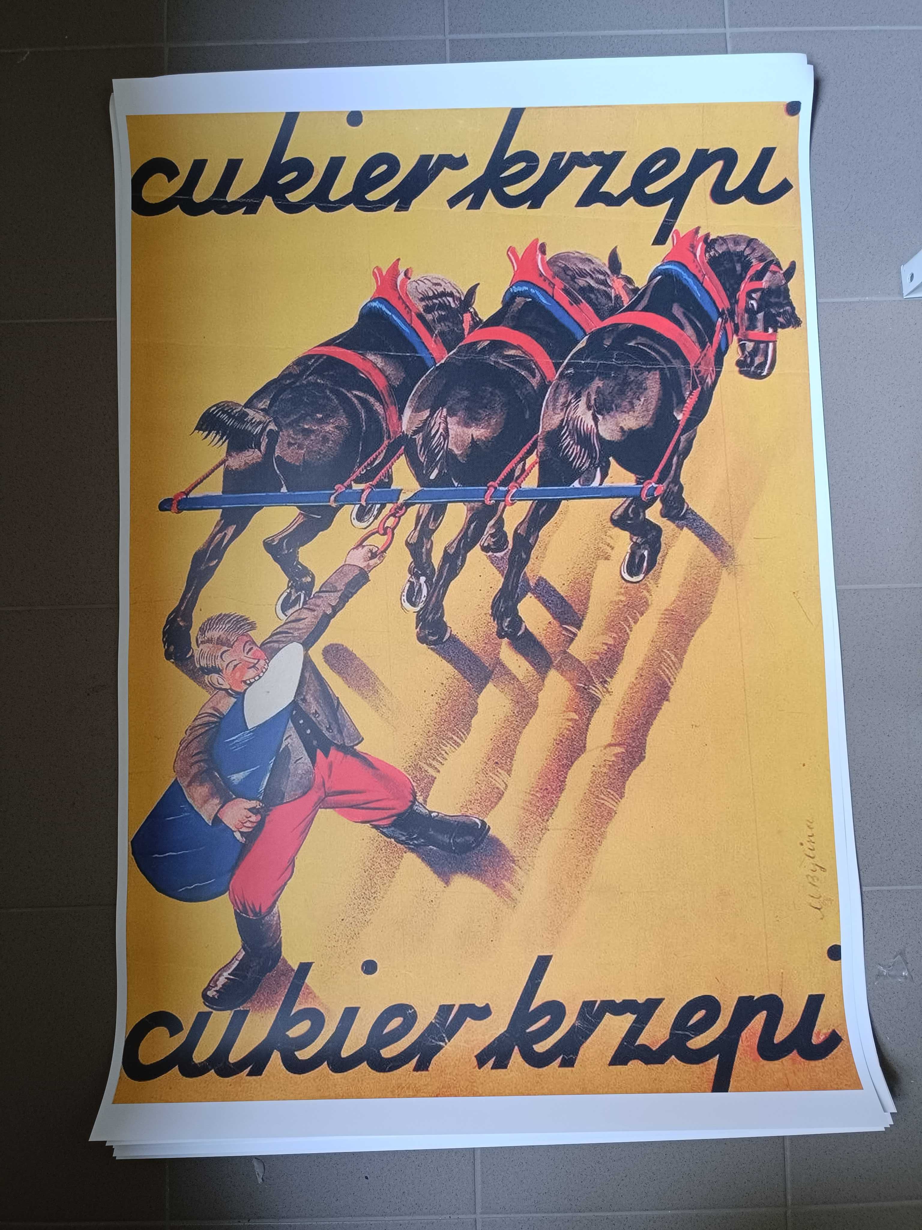 Duży plakat propaganda PRL