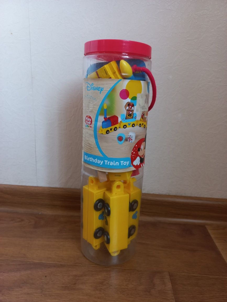 Дерев'яний конструктор, Play tive,Disney, Birthday Train Toy