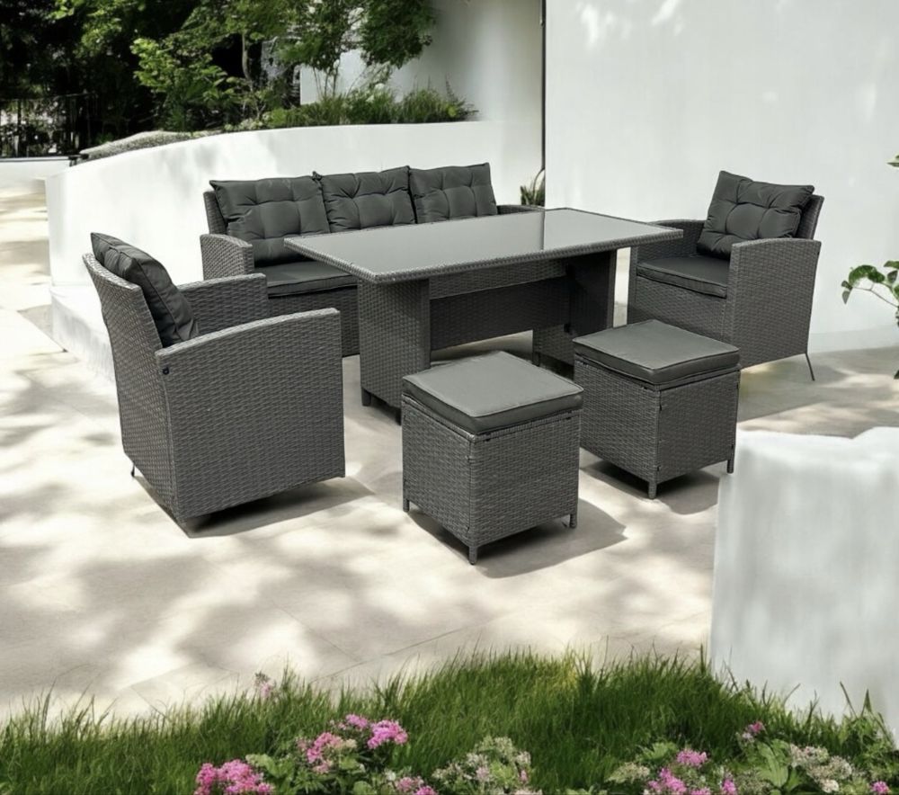 Meble ogrodowe technorattan kolory sofa fotele stół